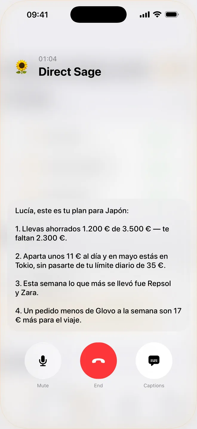 Dibba Voice AI call planning a savings goal