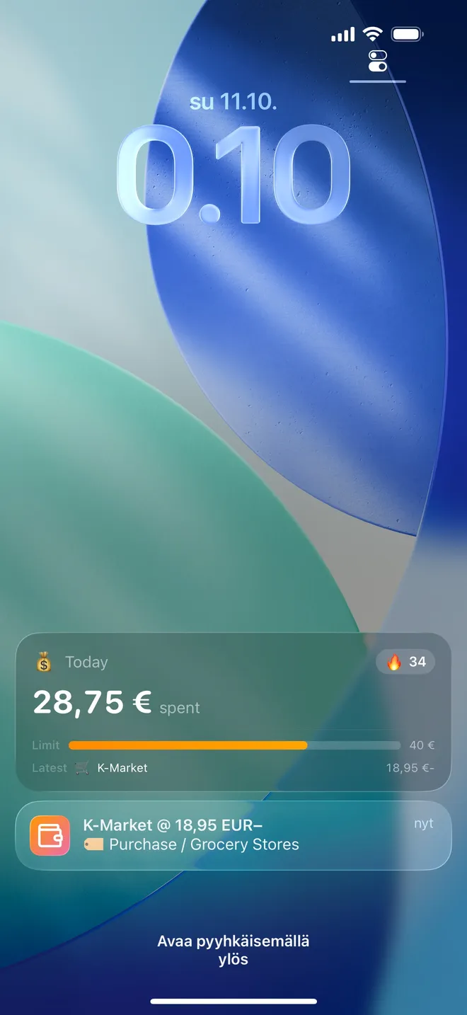 Lock Screen with Dibba Live Activity