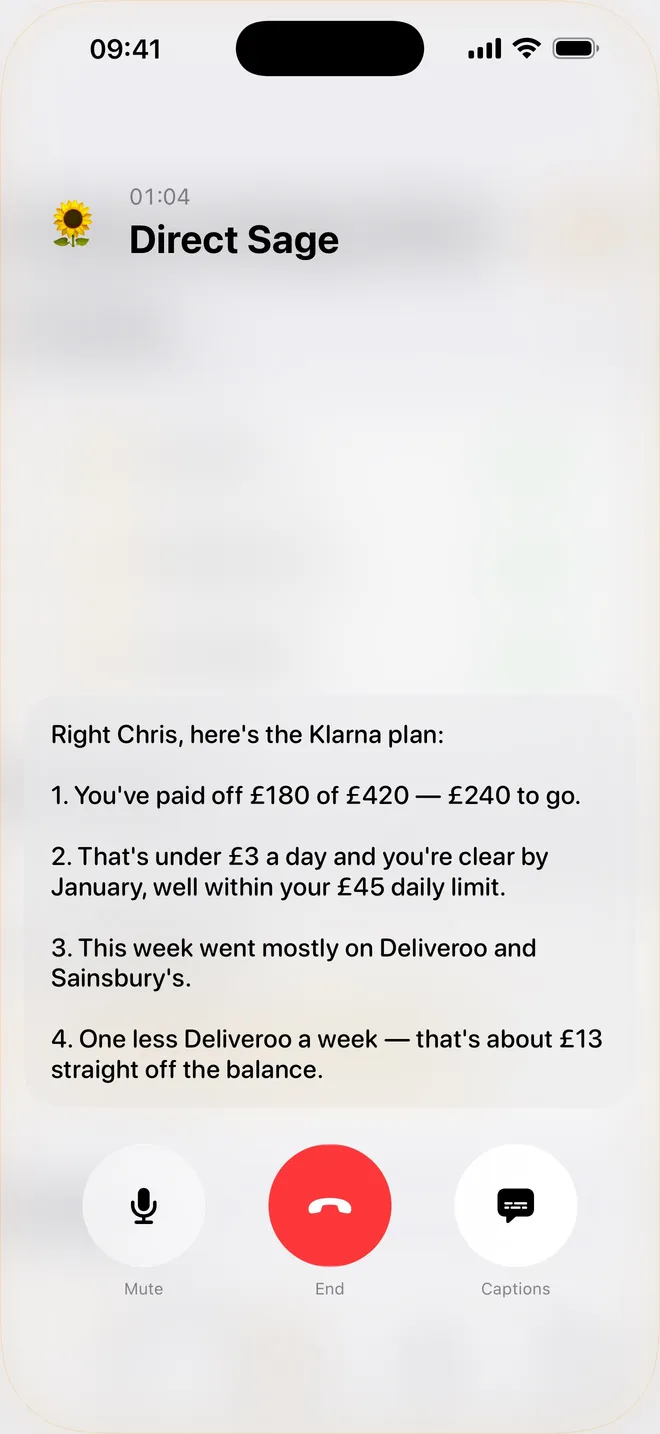 Dibba Voice AI call planning a savings goal