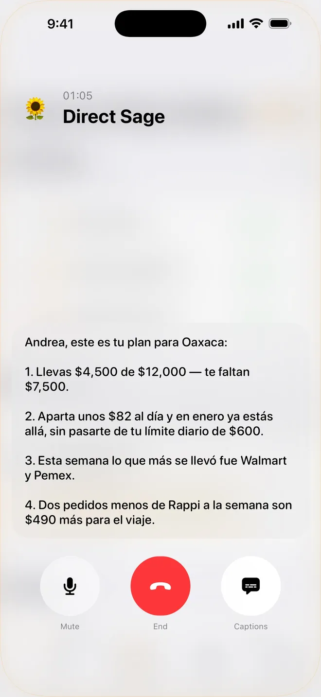 Dibba Voice AI call planning a savings goal