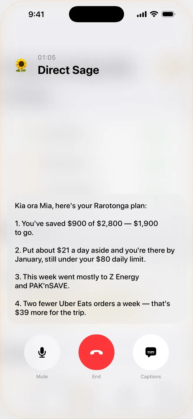 Dibba Voice AI call planning a savings goal