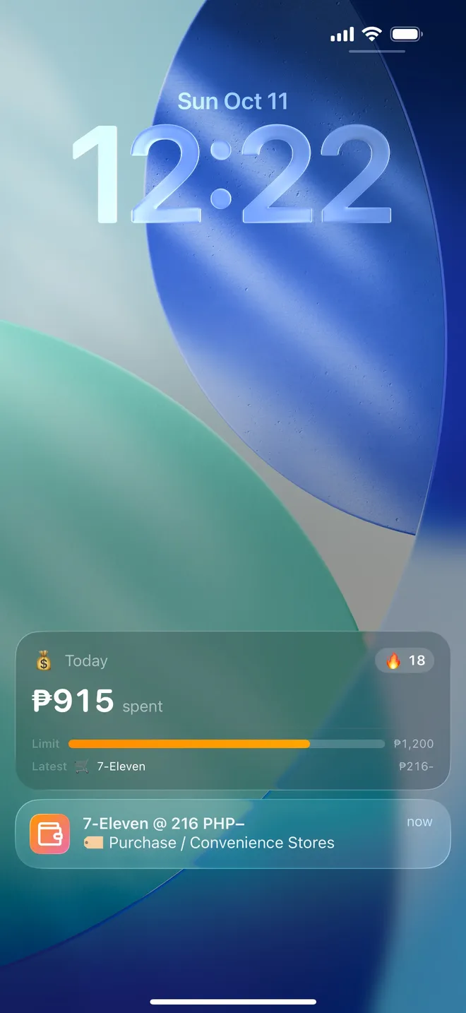 Lock Screen with Dibba Live Activity