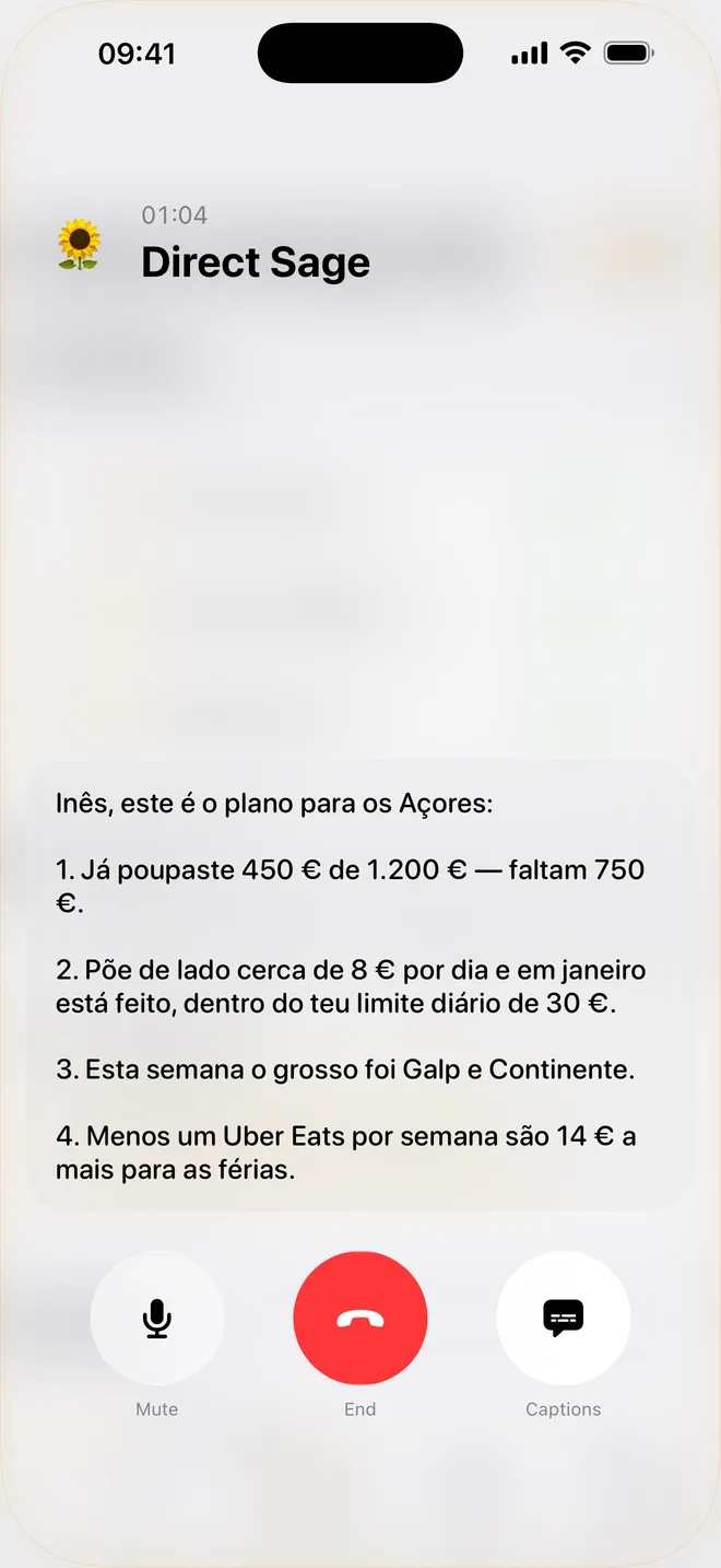 Dibba Voice AI call planning a savings goal