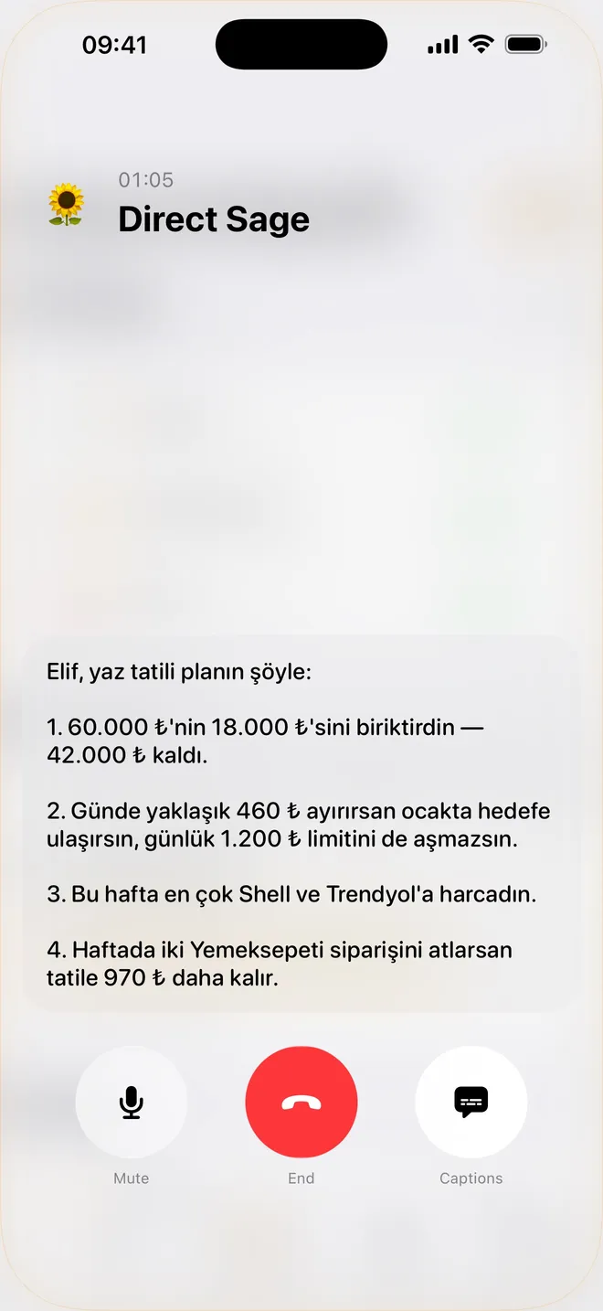 Dibba Voice AI call planning a savings goal